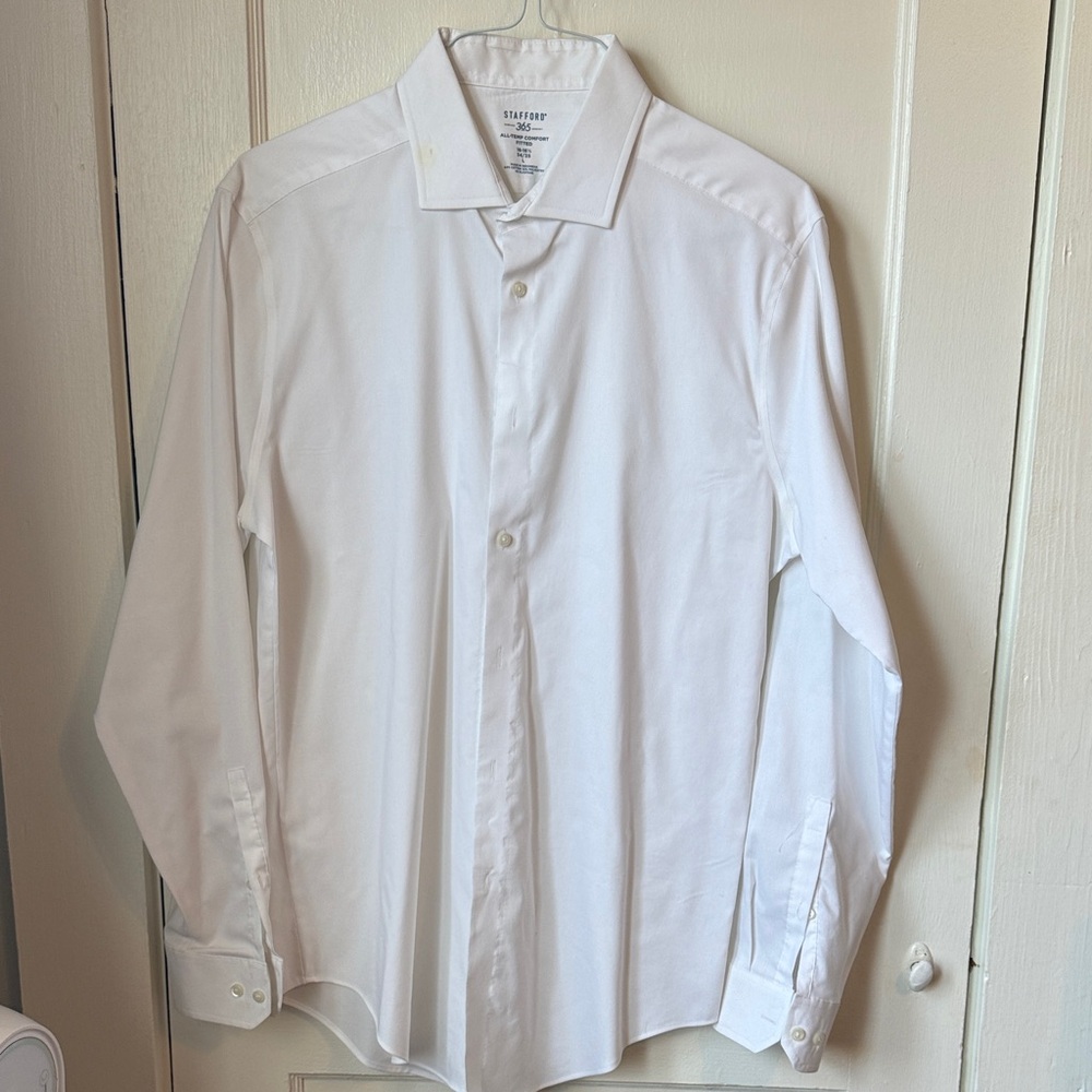 Stafford Men's Classic White Dress Shirt